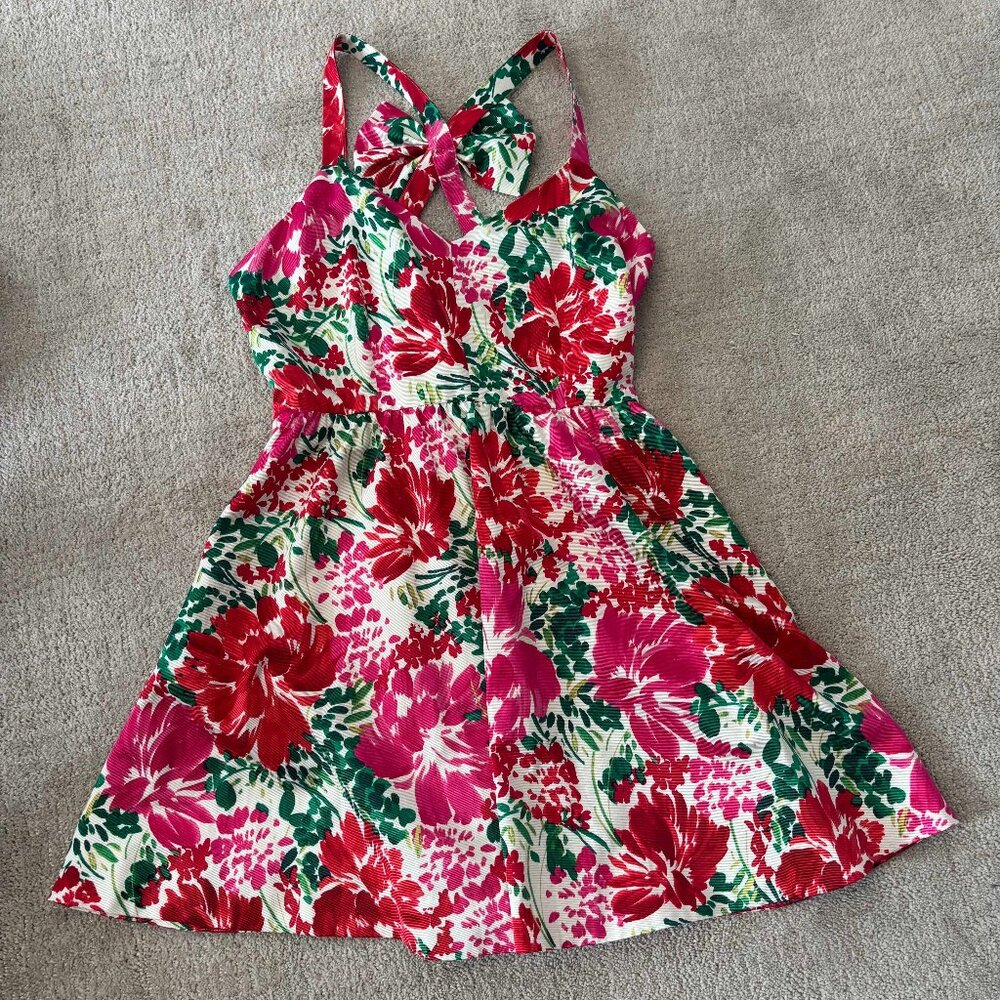 NWT Vineyard Vines Fit and Flare Mini Dress - Floral - 12